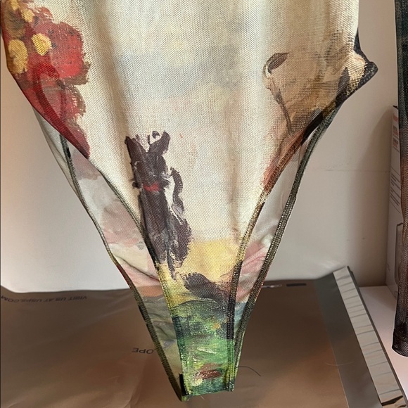 Zara Multicolor Artistic Print Bodysuit - Picture 5 of 6